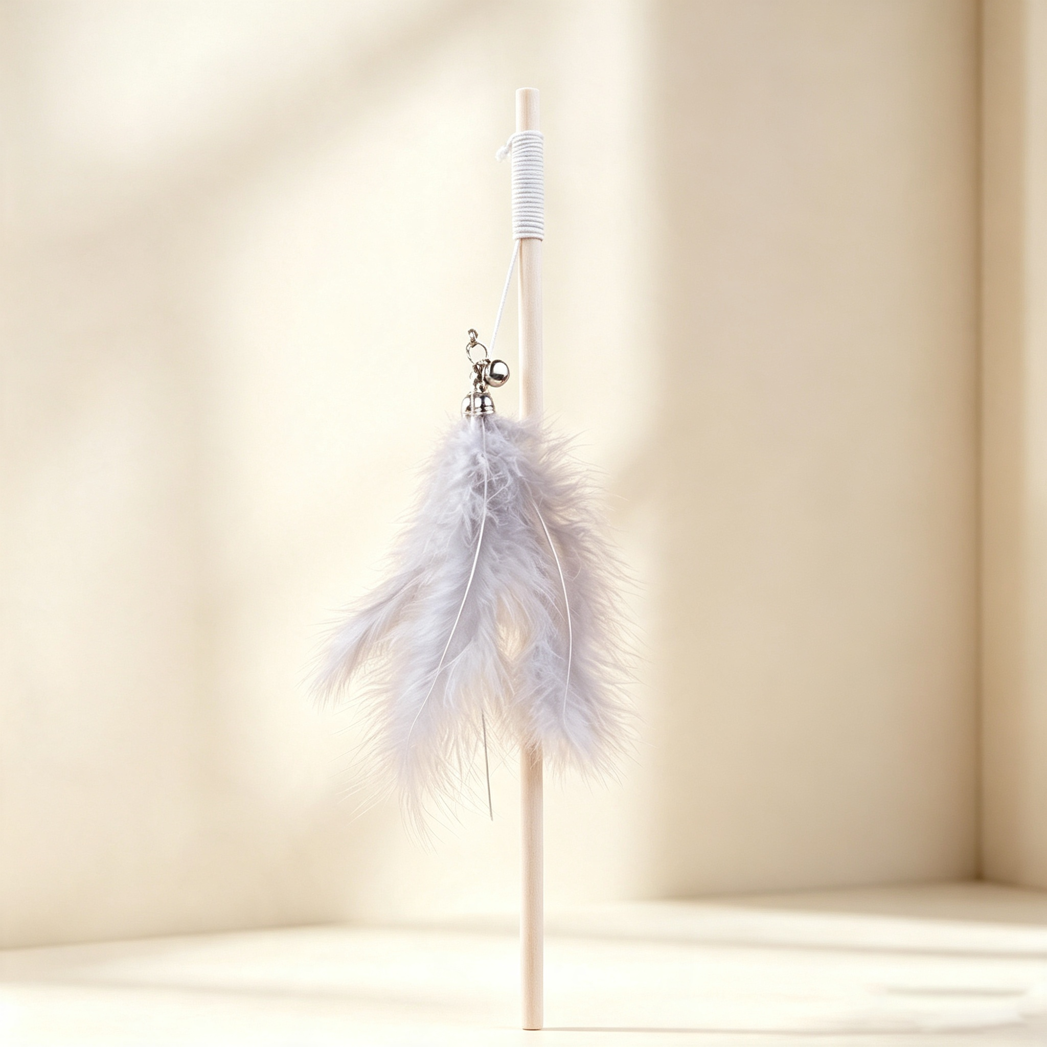 Wooden Feather Cat Teaser Wand Set