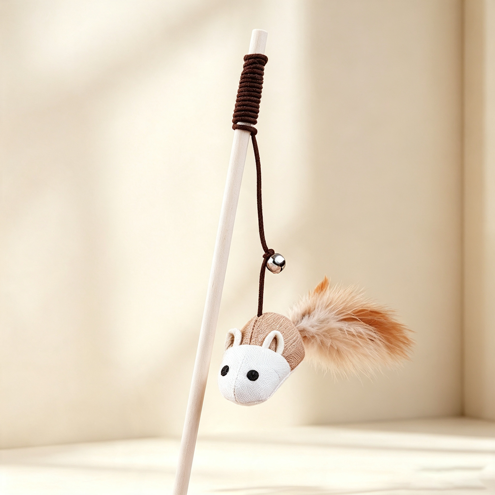 Wooden Feather Cat Teaser Wand Set